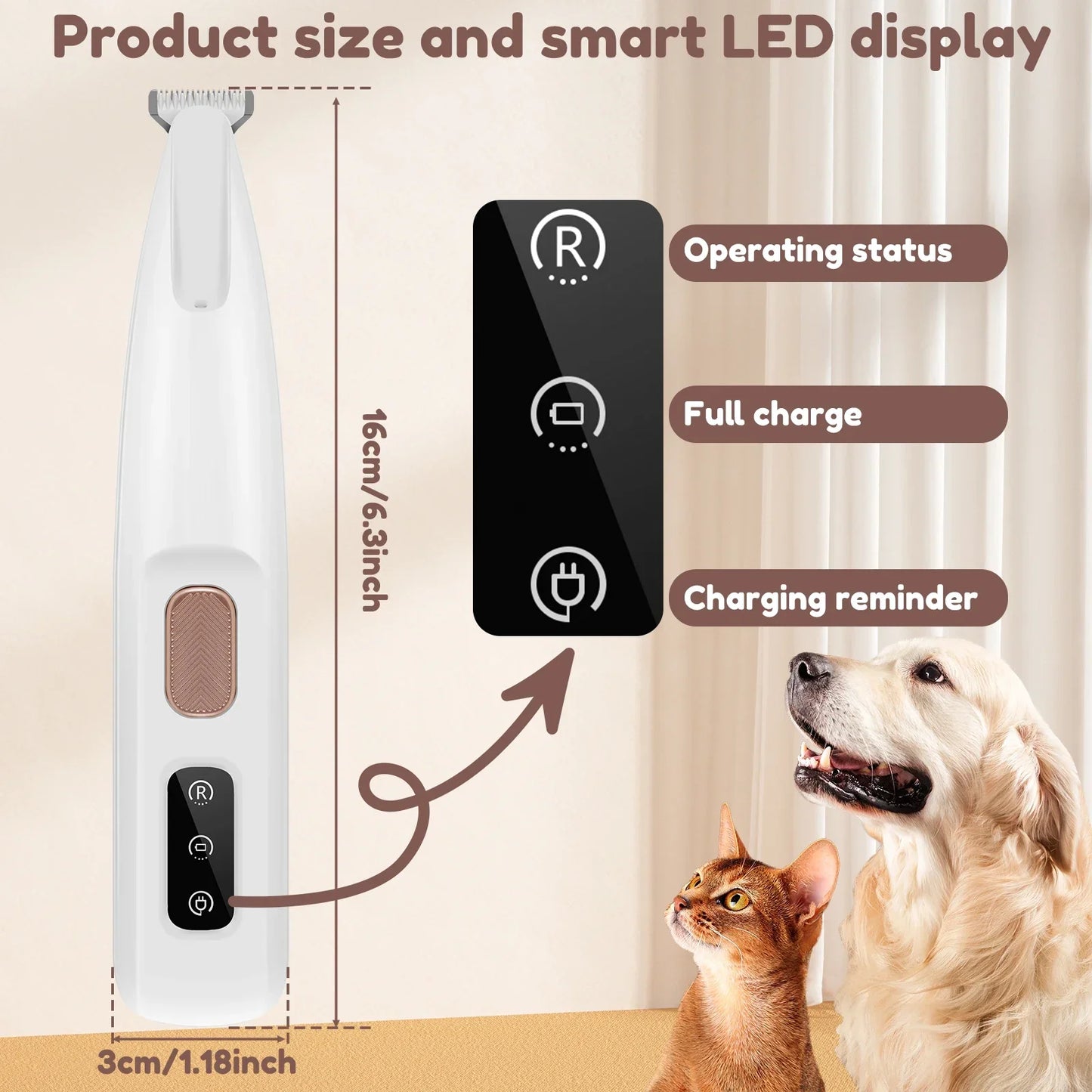 Cortadora eléctrica para Aseo De Patas y Orejas